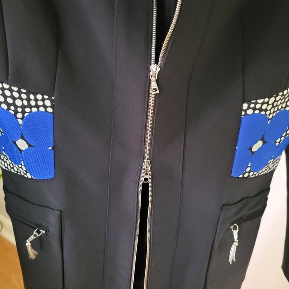 Freda's Long Black and Floral Jacket US 8 - Picture 6 of 12